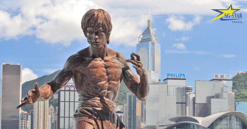 Tượng Bruce Lee Tại Đại Lộ Ngôi Sao 