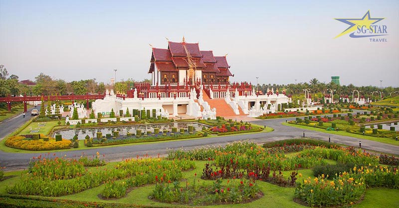 Một góc nhỏ vườn hoa Hoàng Gia Royal Flora Garden-Du lịch Chiang Mai Chiang Rai   